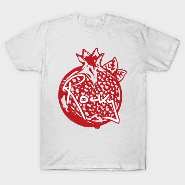 Rocky Flintstone signed Pomegranate..... if you know... you know.... T-Shirt by FlintstoneRocky